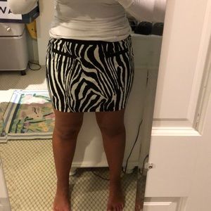 Zebra print skirt